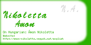 nikoletta amon business card